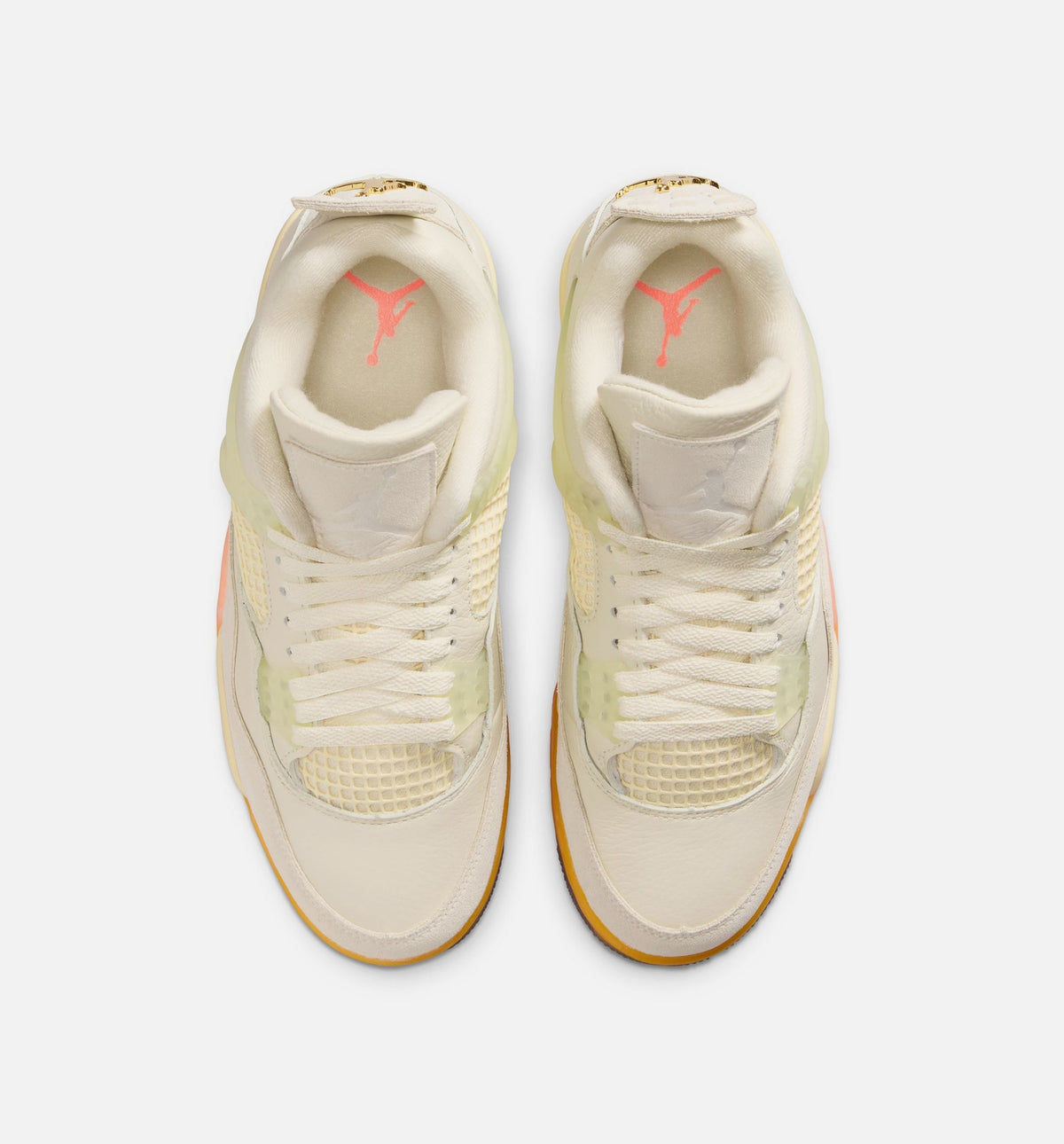 Air Jordan 4 Retro Birds of Paradise Women's Lifestyle Shoes - Coconut Milk/Metallic Gold/Bright Mango/Sundial/Black