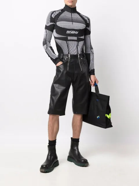MISBHV high-collar fitted top