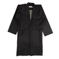 Navy Blue Long Belted Denim Jacket
