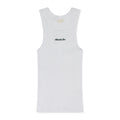White Embroidered Logo Tank Top