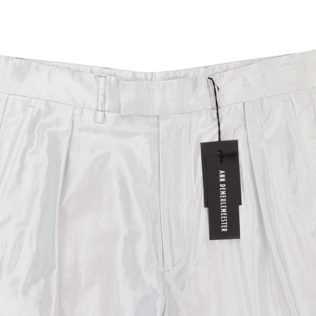 DEMEULEMEESTER STRAIGHT SILVER MEN'S CASUAL PANTS