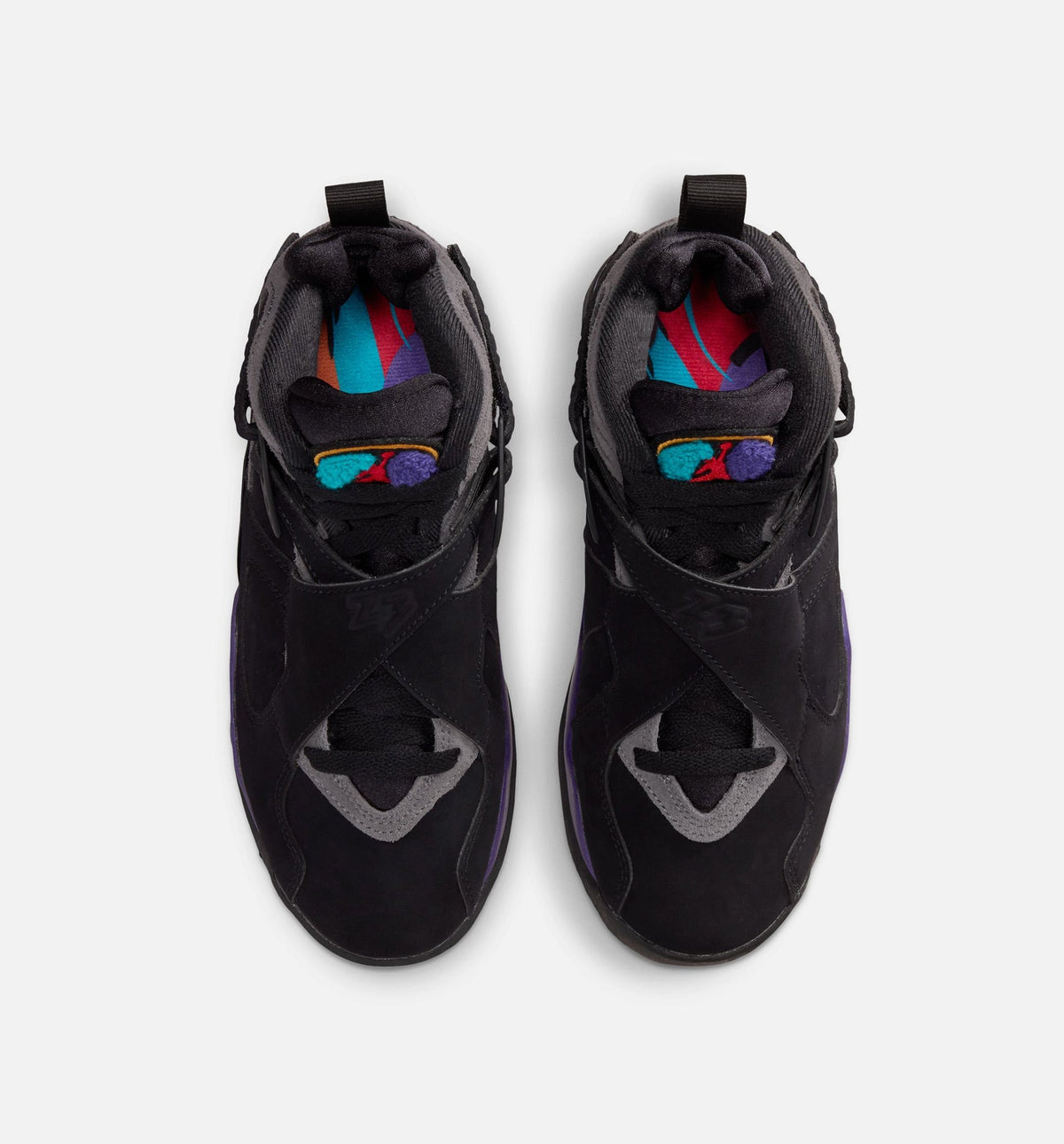 Air Jordan 8 Retro Aqua Grade School Lifestyle Shoe - Black/Bright Concord/Multi Color