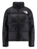 The North Face logo-embroidered puffer jacket