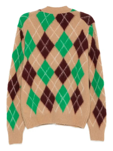 ASPESI argyle-pattern cardigan