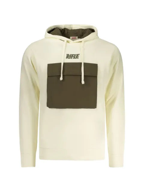 RIFLE logo-print flap-pocket hoodie