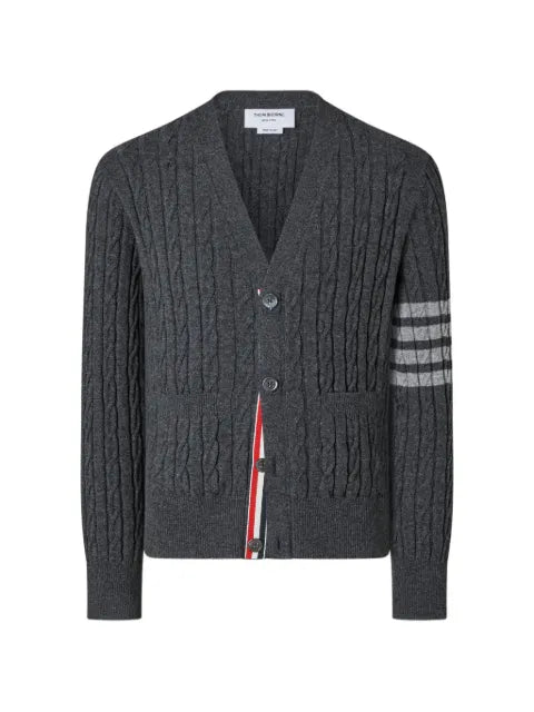 Thom Browne cashmere cable stitch 4-Bar relaxed fit cardigan