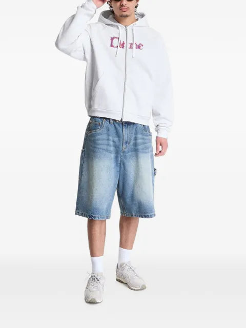 dime Veins logo-embroidered hoodie