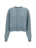 extreme cashmere crew-neck button-up cardigan