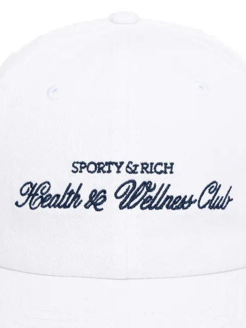 Sporty & Rich H&W Club logo-embroidered baseball cap