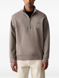 Armani Exchange logo-embroidered quarter-zip sweatshirt