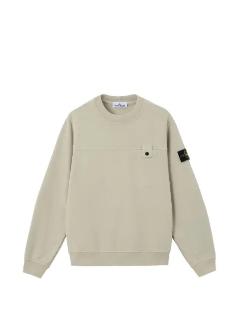 Stone Island 6100038 brushed organic-cotton fleece sweatshirt