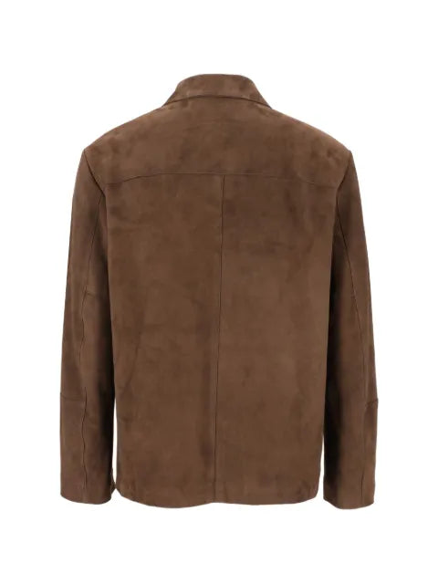 Mauro Grifoni suede button-fastening jacket