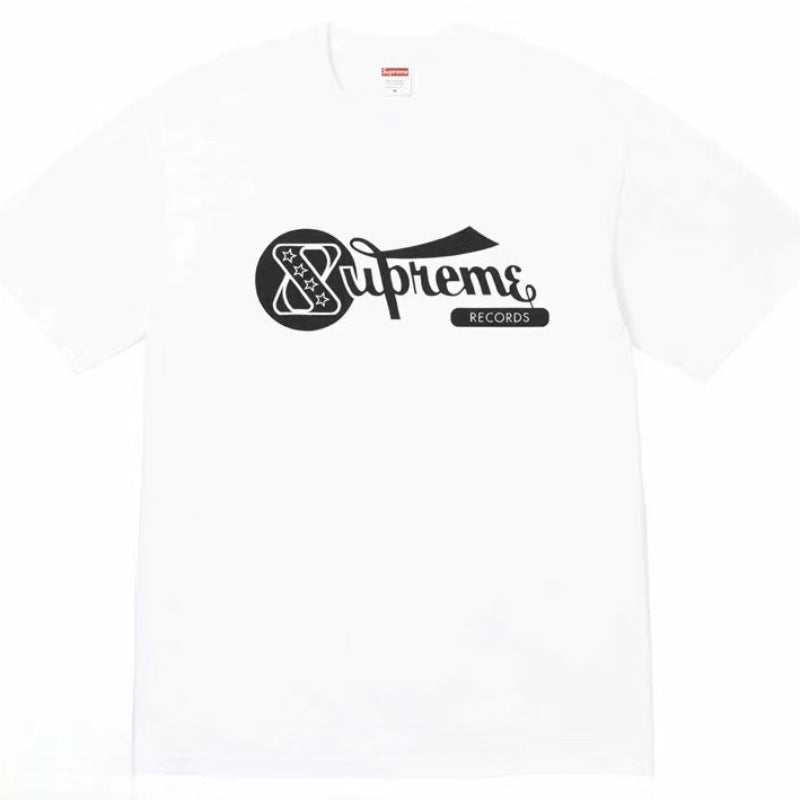 Supreme Men's Alphabet Cartoon Printed Cotton T-shirt Couple