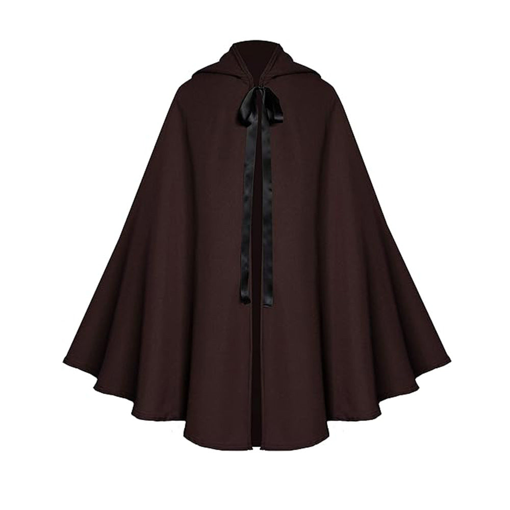 Halloween Men Reaper Cosplay Medieval Hooded Cloak Multi‑Color Cape