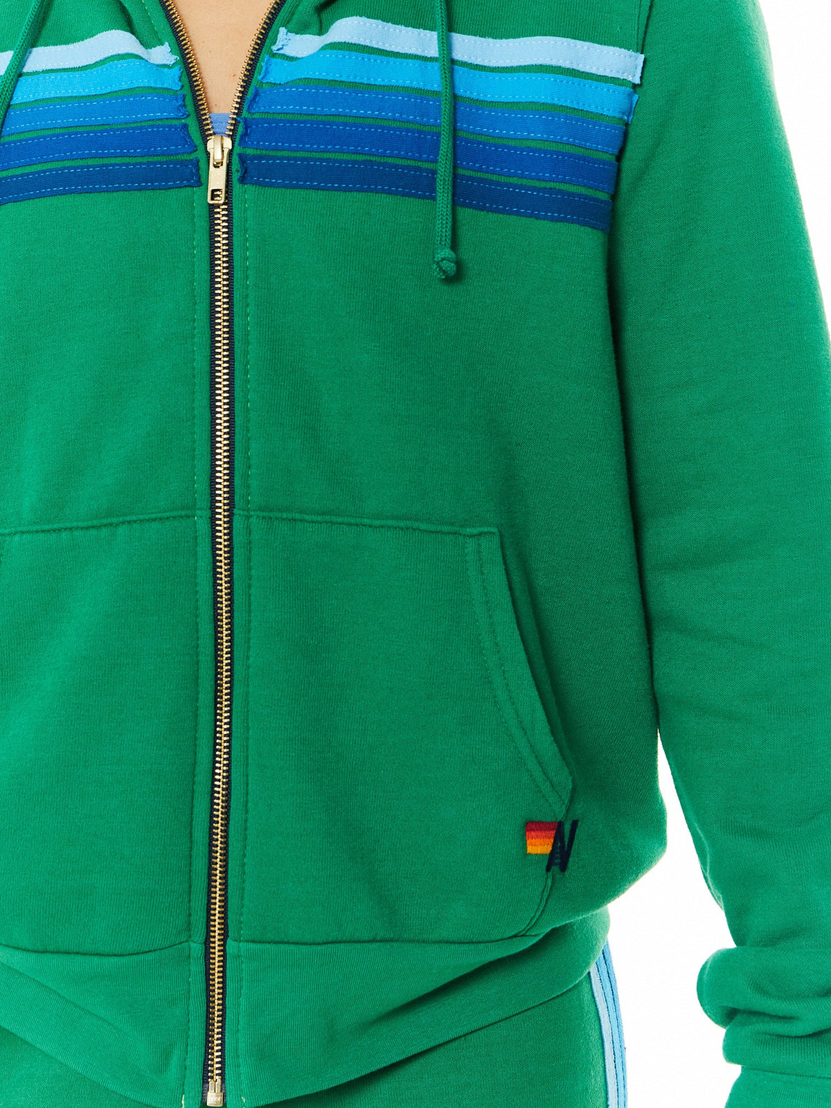 5 STRIPE ZIP HOODIE