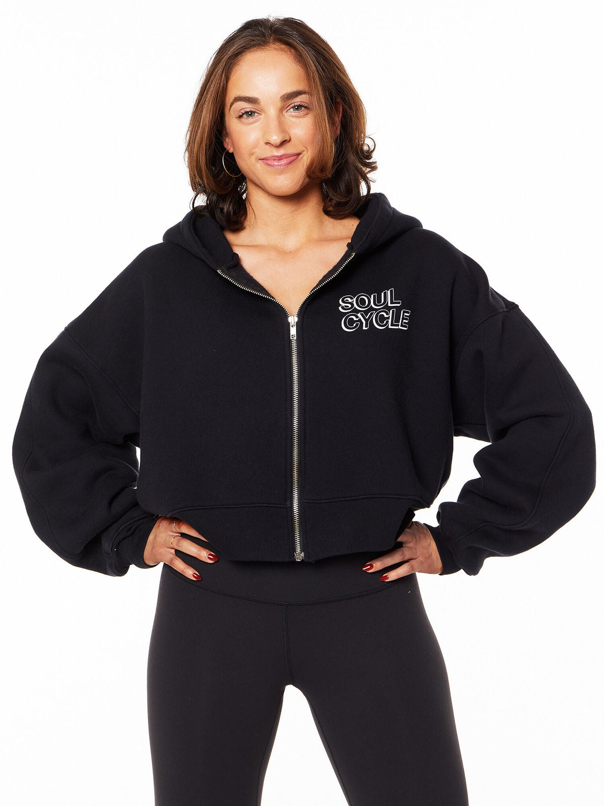 MARISSA CROP ZIP SWEATSHIRT