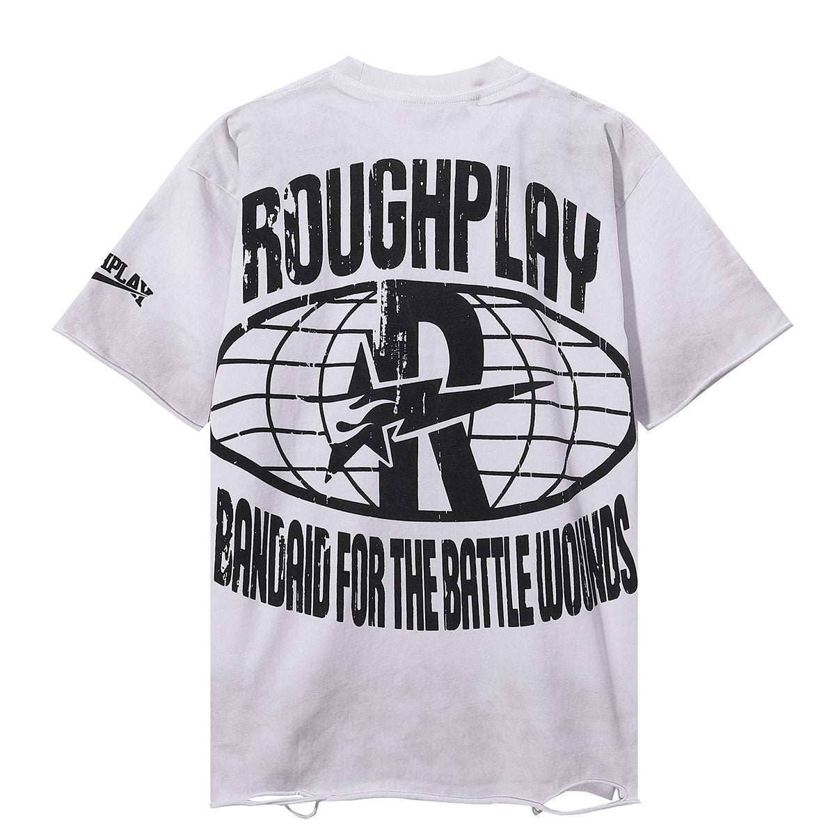 Rough Play Jesus Graphic Distressed Washed T-Shirt