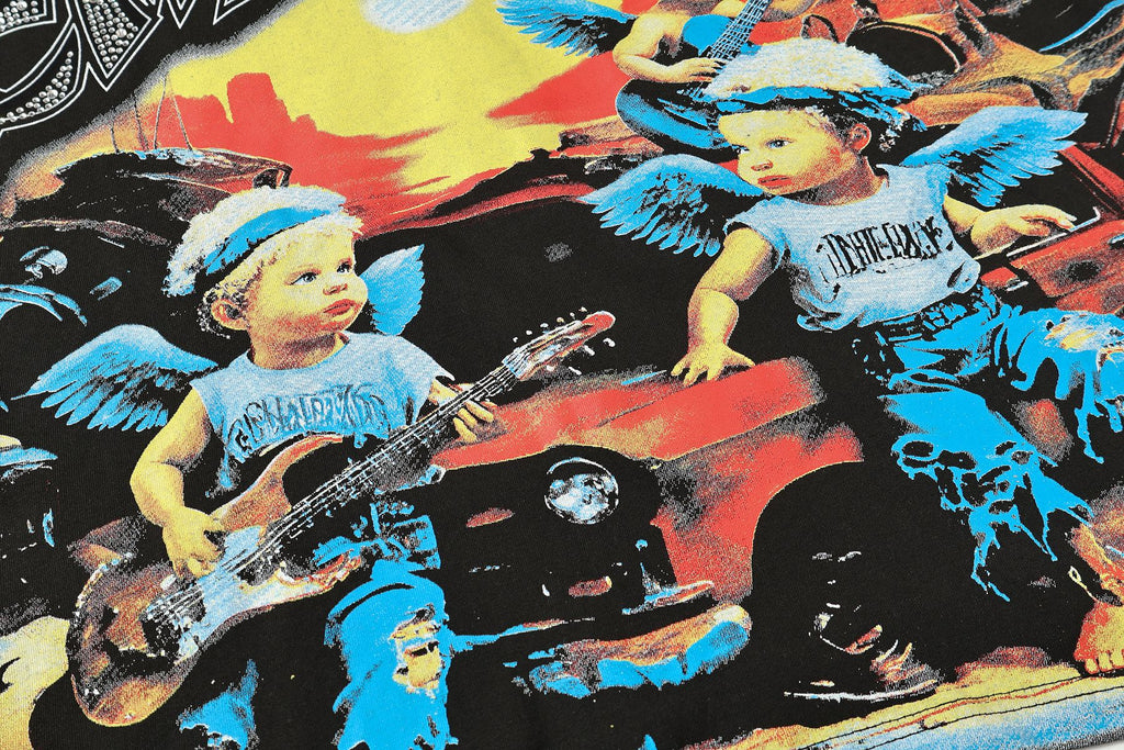 MIXED EMOTION Heat-Pressed Graphic T-Shirt