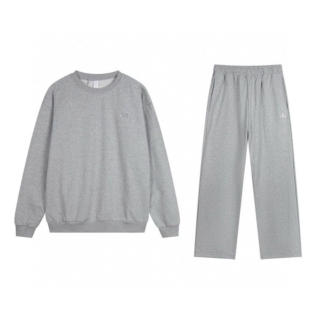 alo Small Logo Crewneck Sweatshirt & Sweatpants Matching Set
