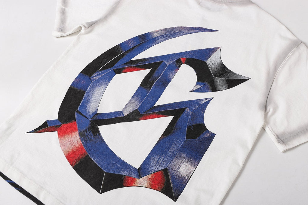 Godspeed Skull Graphic Distressed Sleeve T-Shirt