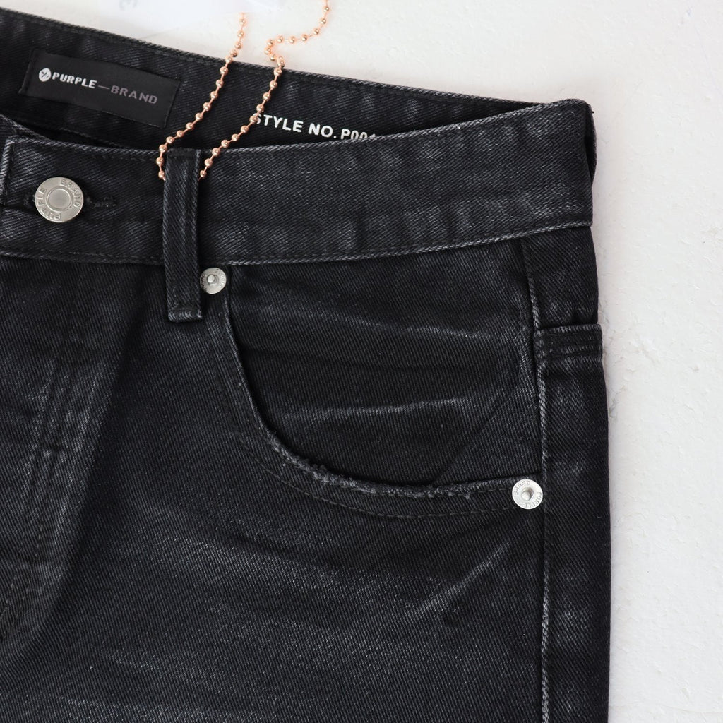 PURPLE Rhinestone Raw-Hem Denim Shorts