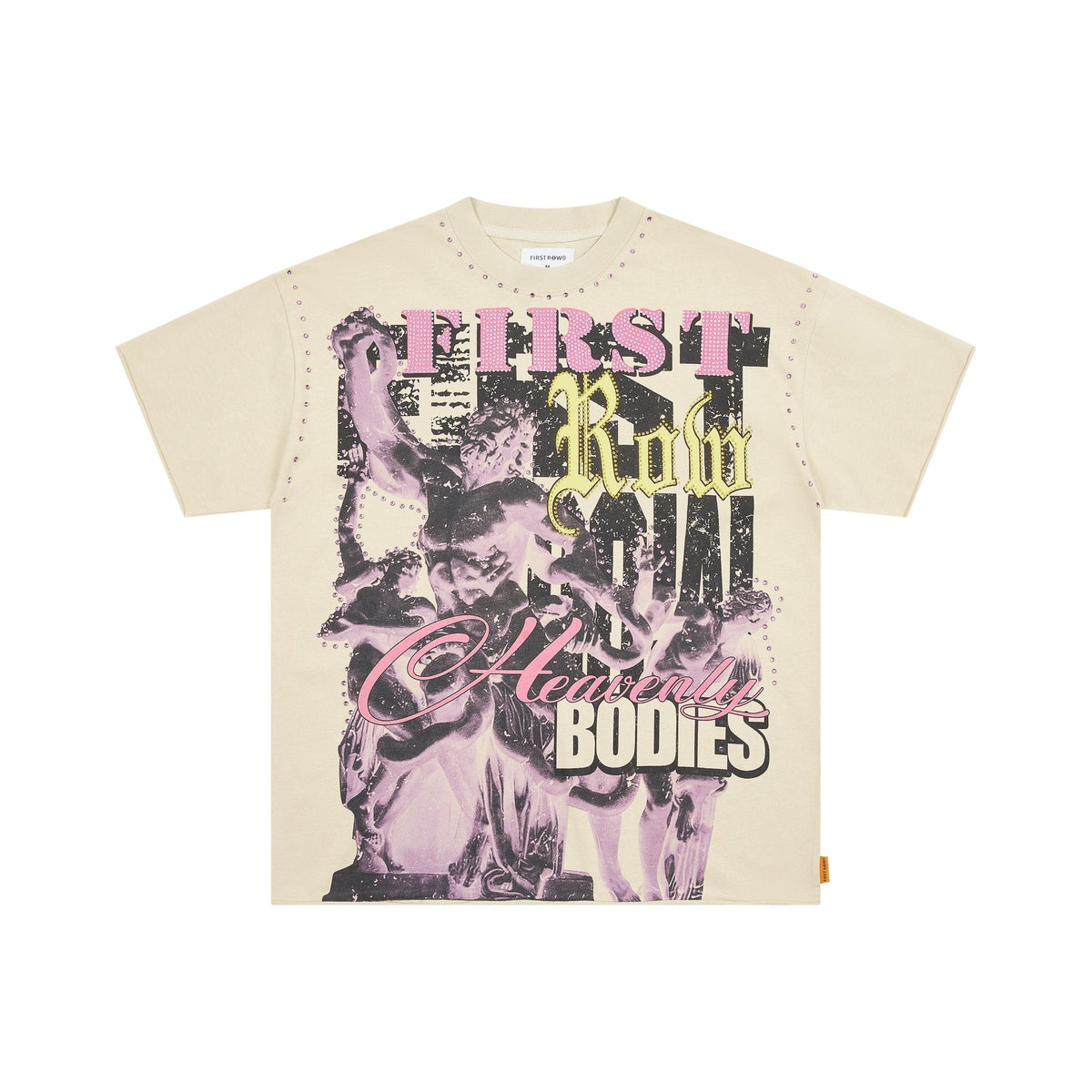FIRST ROW Heavenly Bodies Rhinestone Crop T-Shirt