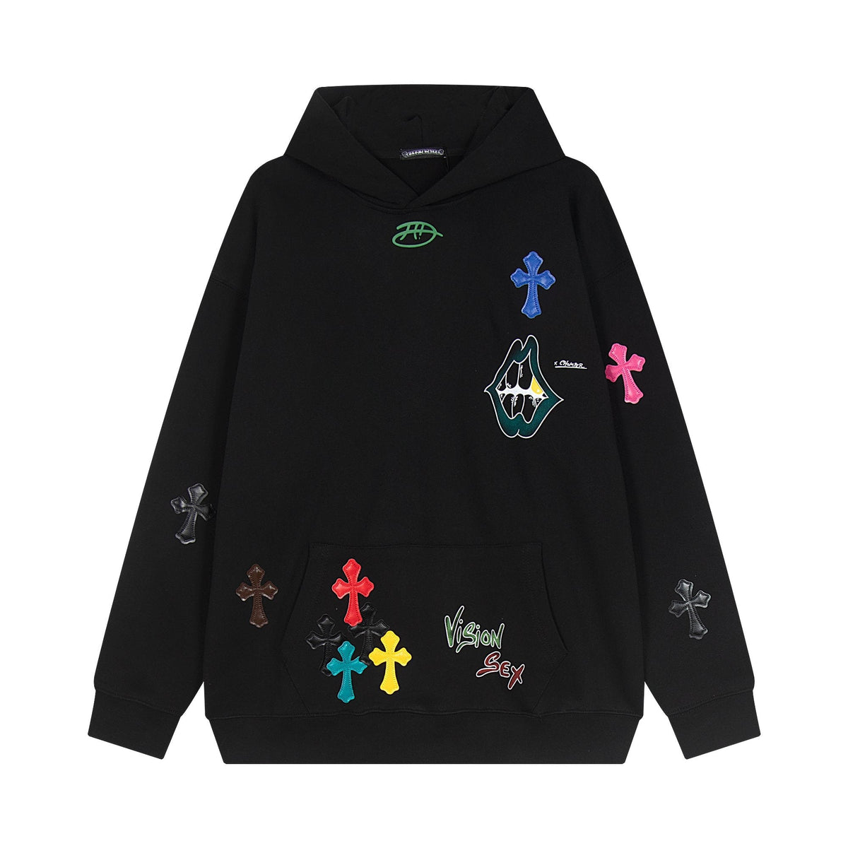 Chrome Hearts Cross Graphic Pullover Hoodie - Black