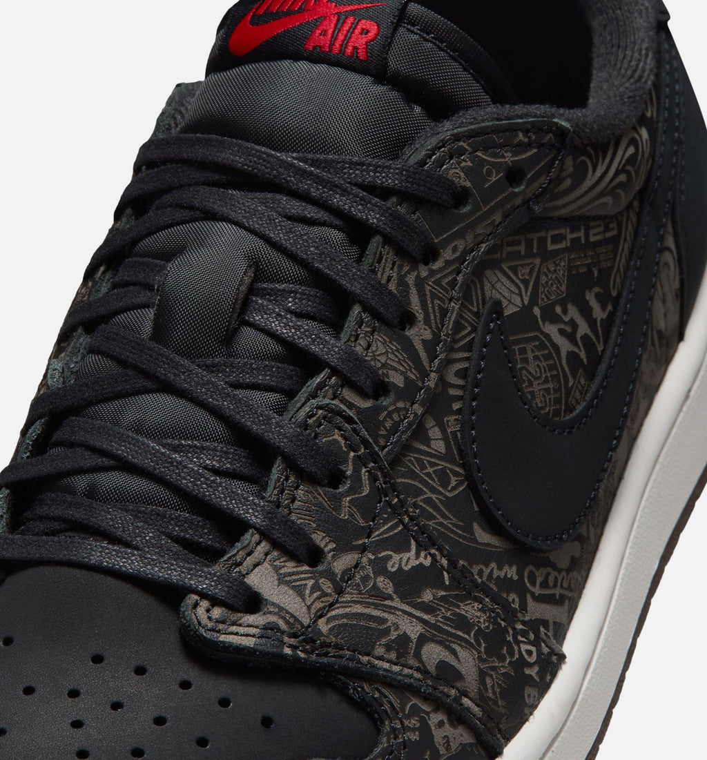 Air Jordan 1 Retro Low OG Laser Black And Varsity Red Men's Lifestyle Shoes - Black/Varsity Red/Summit White
