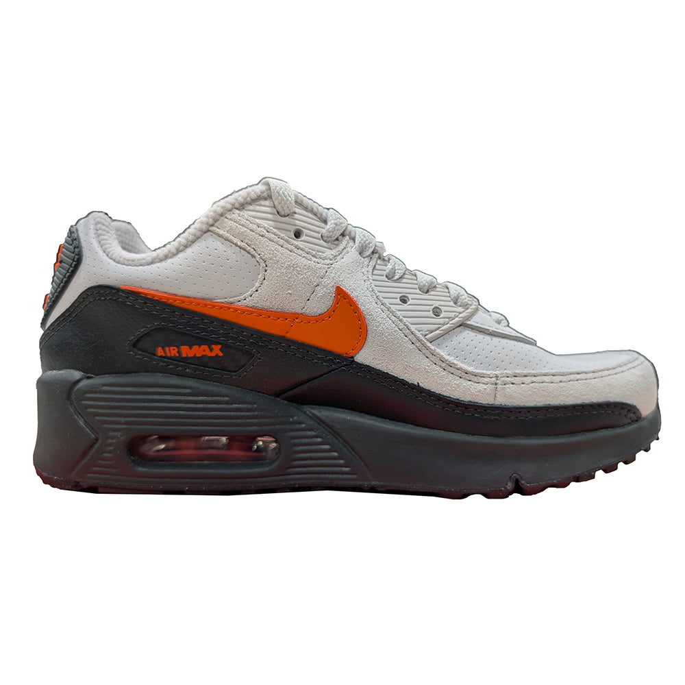 Big Kid's Nike Air Max 90 SE Vast Grey/Safety Orange (IF2623 003)
