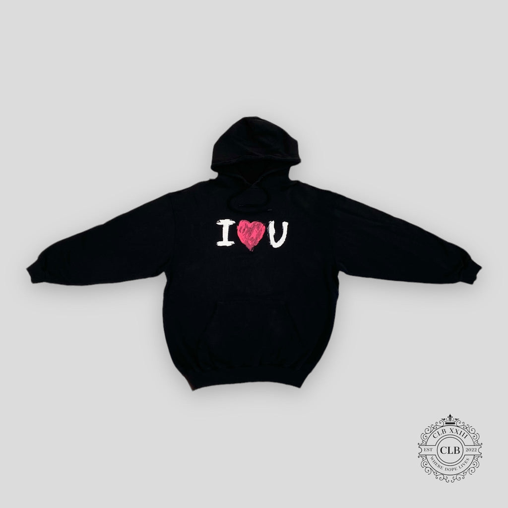 Balenciaga I Heart U Oversized Hoodie in Black