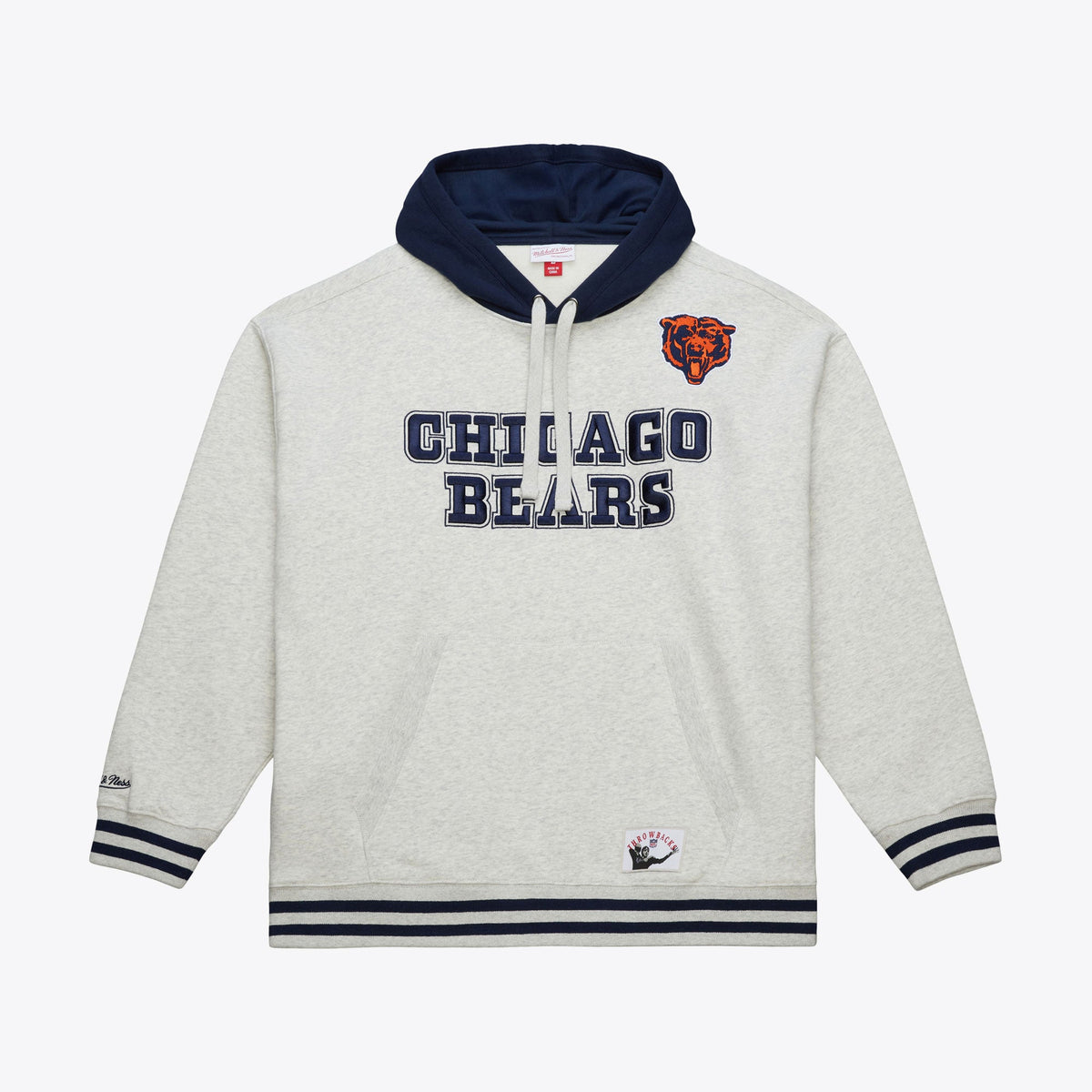 M&N NFL Off Season Fleece Hoodie Vintage Logo Chicago Bears