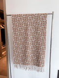 Loewe Khaki Brown Fringed Wool Scarf
