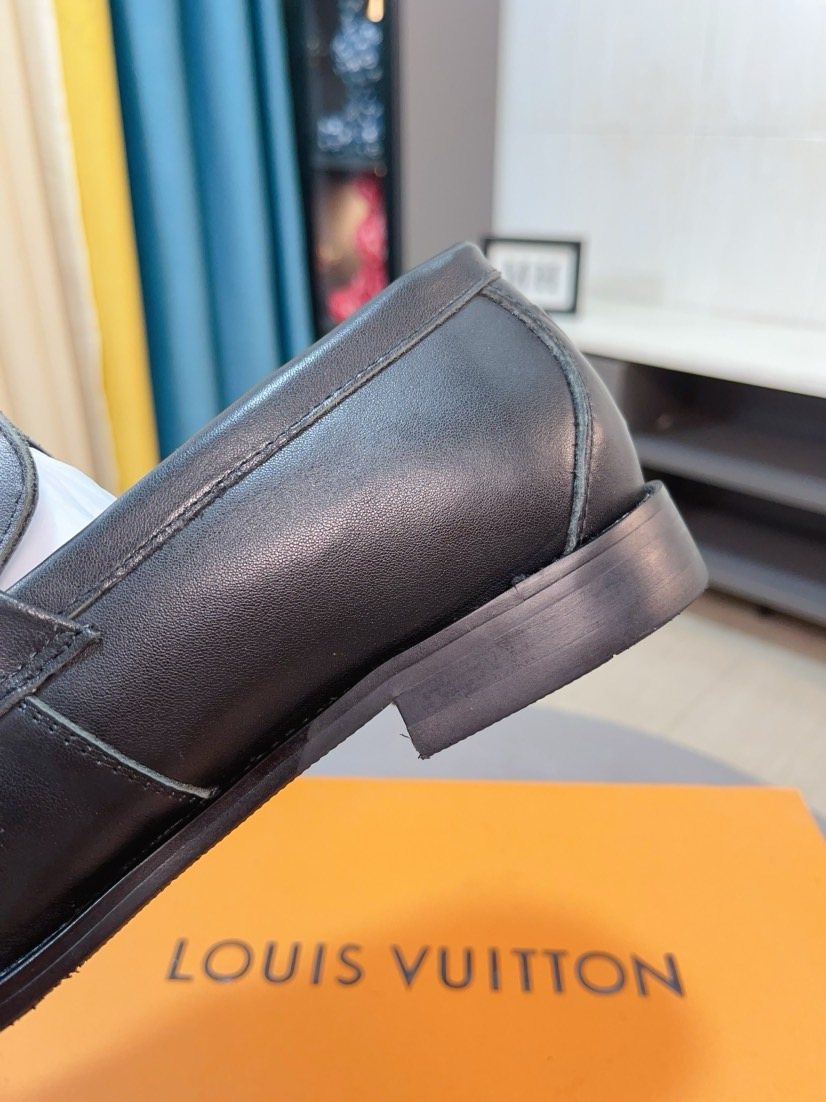 Louis Vuitton Black Hardware Loafers - Gold-Tone Hardware