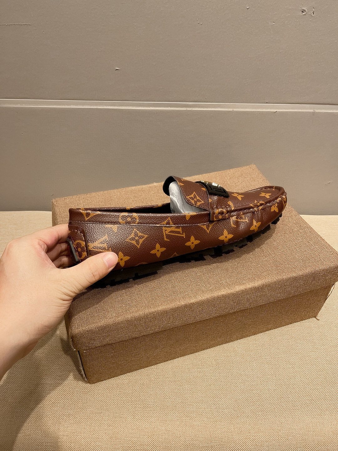 Louis Vuitton Brown Monogram Hardware Loafers