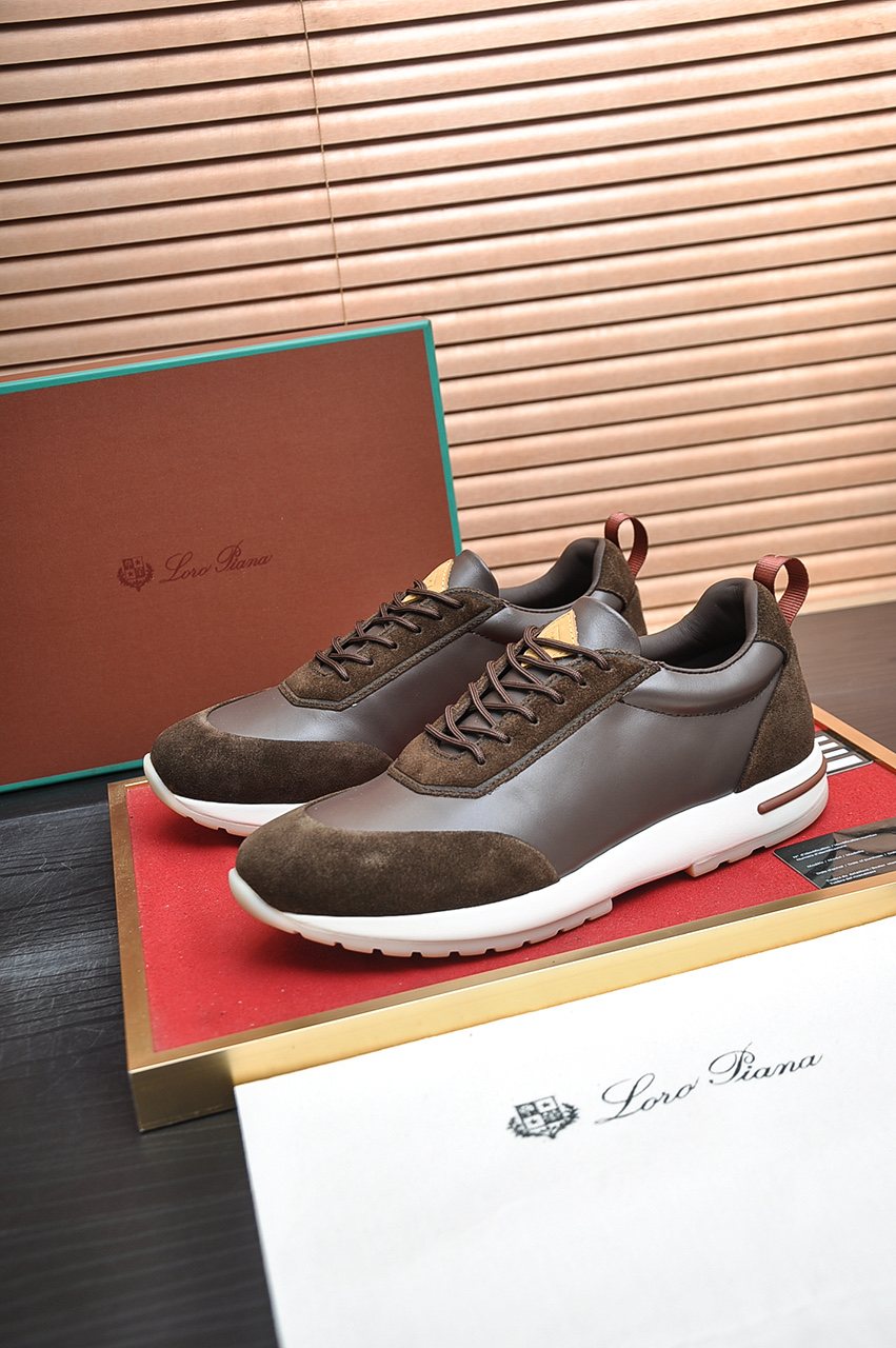 Loro Piana Paneled Lace-Up Sneakers