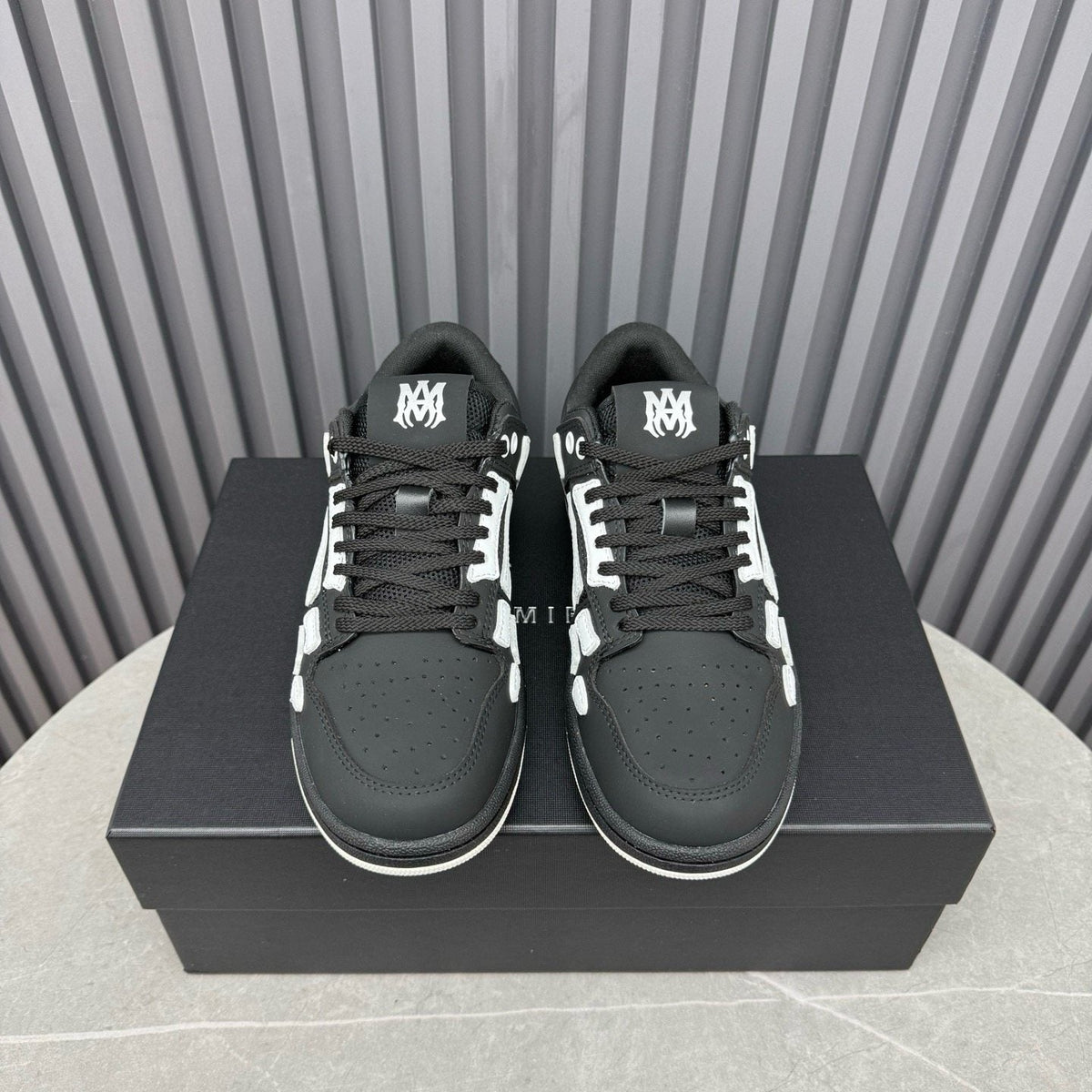 AMIRI Mint Green Paneled Low-Top Sneakers