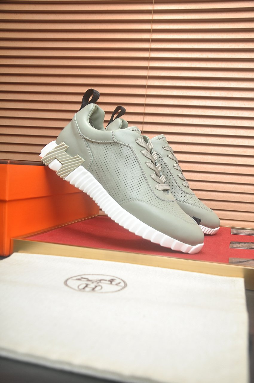 Hermès Perforated Low-Top Sneakers