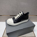 Black and Off-White Low-Top Sneakers
