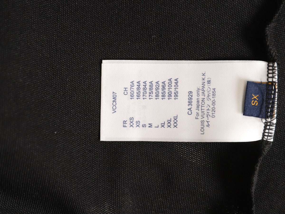 Louis Vuitton 25SS Letter-Detail Short-Sleeve Polo - Black