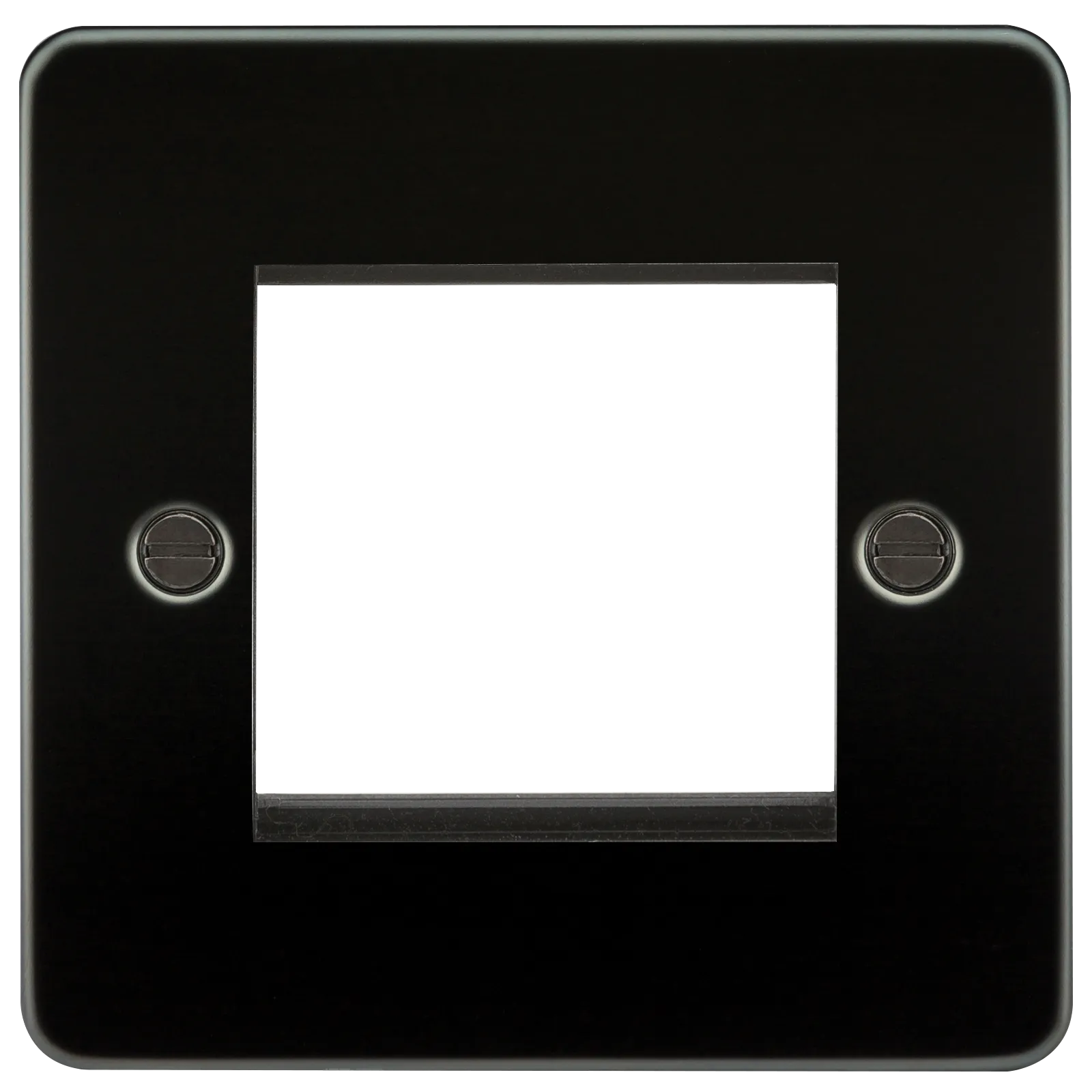 Knightsbridge FP2GGM Flat Plate 2G Modular Faceplate - Gunmetal