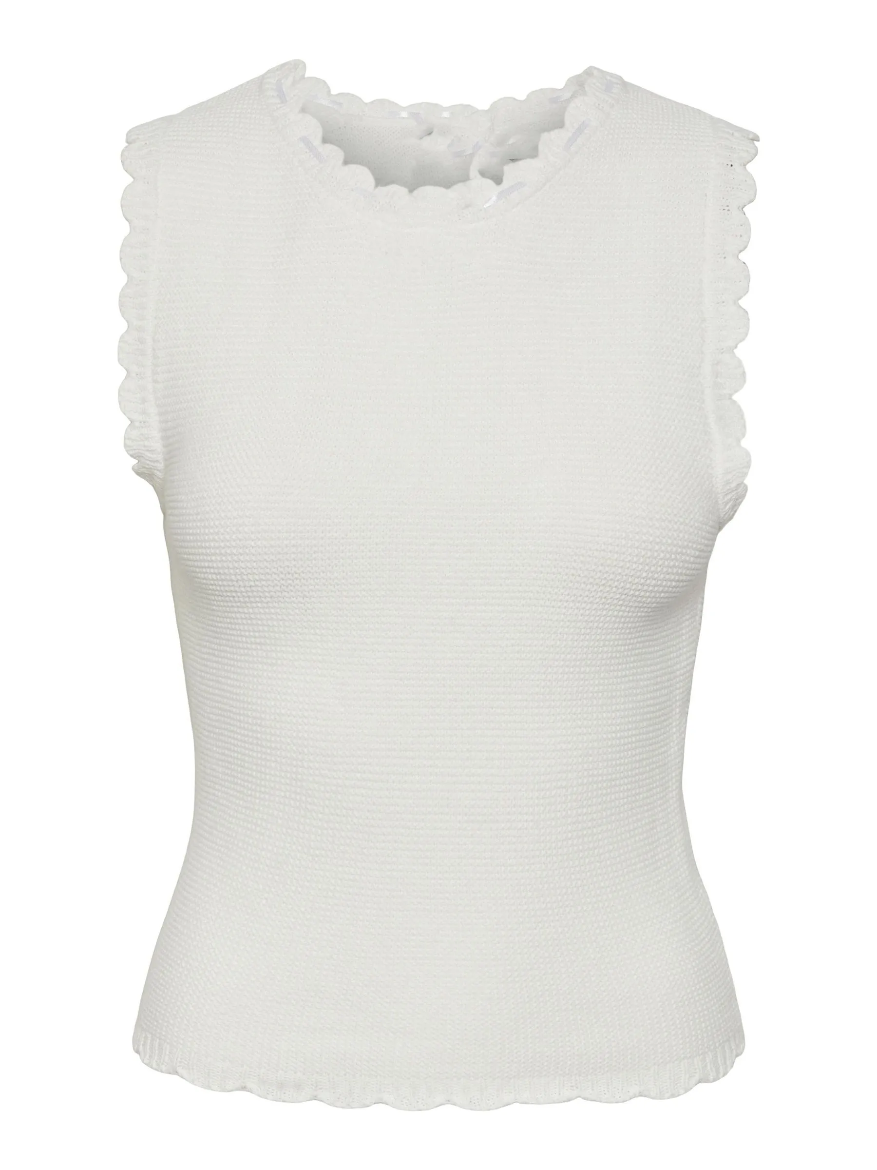 Mary knit top off white