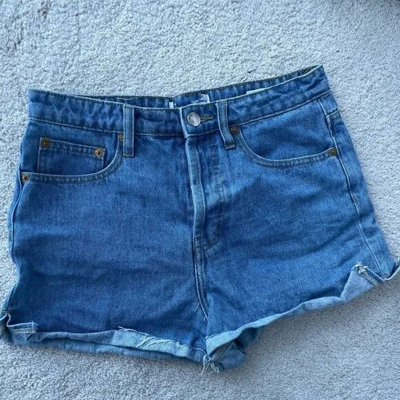 𝅺re/done recycled distressed high rise shorts Sz 29